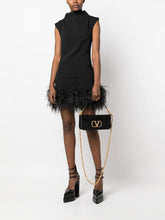Valentino Garavani Locò Chain Lambskin Shoulder Bag Black