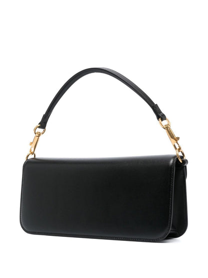 Valentino Garavani Locò Chain Lambskin Shoulder Bag Black