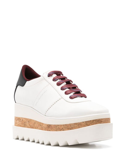 Stella McCartney Sneakelyse Faux Leather Platform Sneakers White