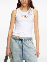 Diesel Oval D Plaque Organic Cotton Jersey Tank White