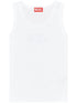 Diesel Oval D Plaque Organic Cotton Jersey Tank White