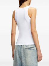 Diesel Oval D Plaque Organic Cotton Jersey Tank White