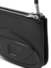 Diesel 1DR Twin Calf Leather Black Shoulder Bag Black