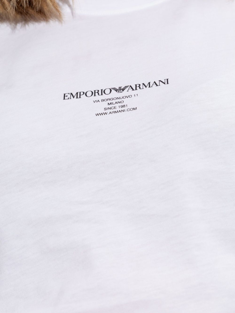 Emporio Armani Logo Organic Cotton T-Shirt White White