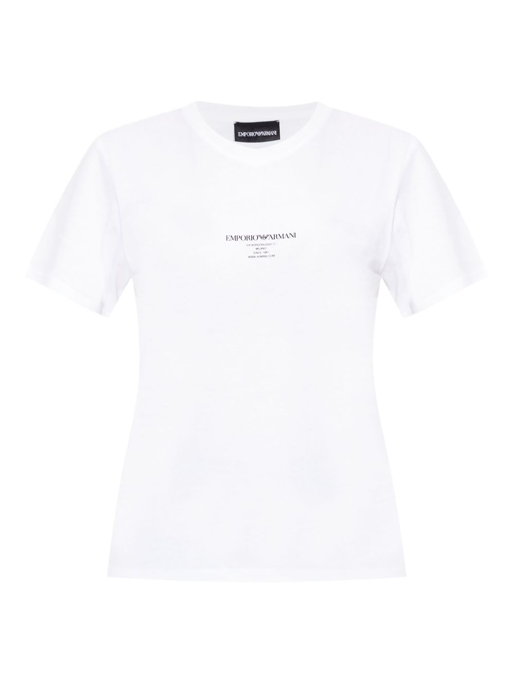 Emporio Armani Logo Organic Cotton T-Shirt White White