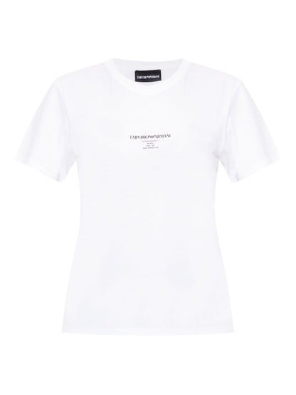 Emporio Armani Logo Organic Cotton T-Shirt White White