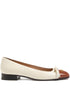 Valentino Garavani Valet Du Roi 25mm Ballerina With Gold-Tone Accent White