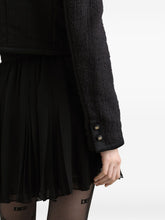 Dolce & Gabbana Black Cotton Blend Crew Neck Jacket with Patch Pockets Black