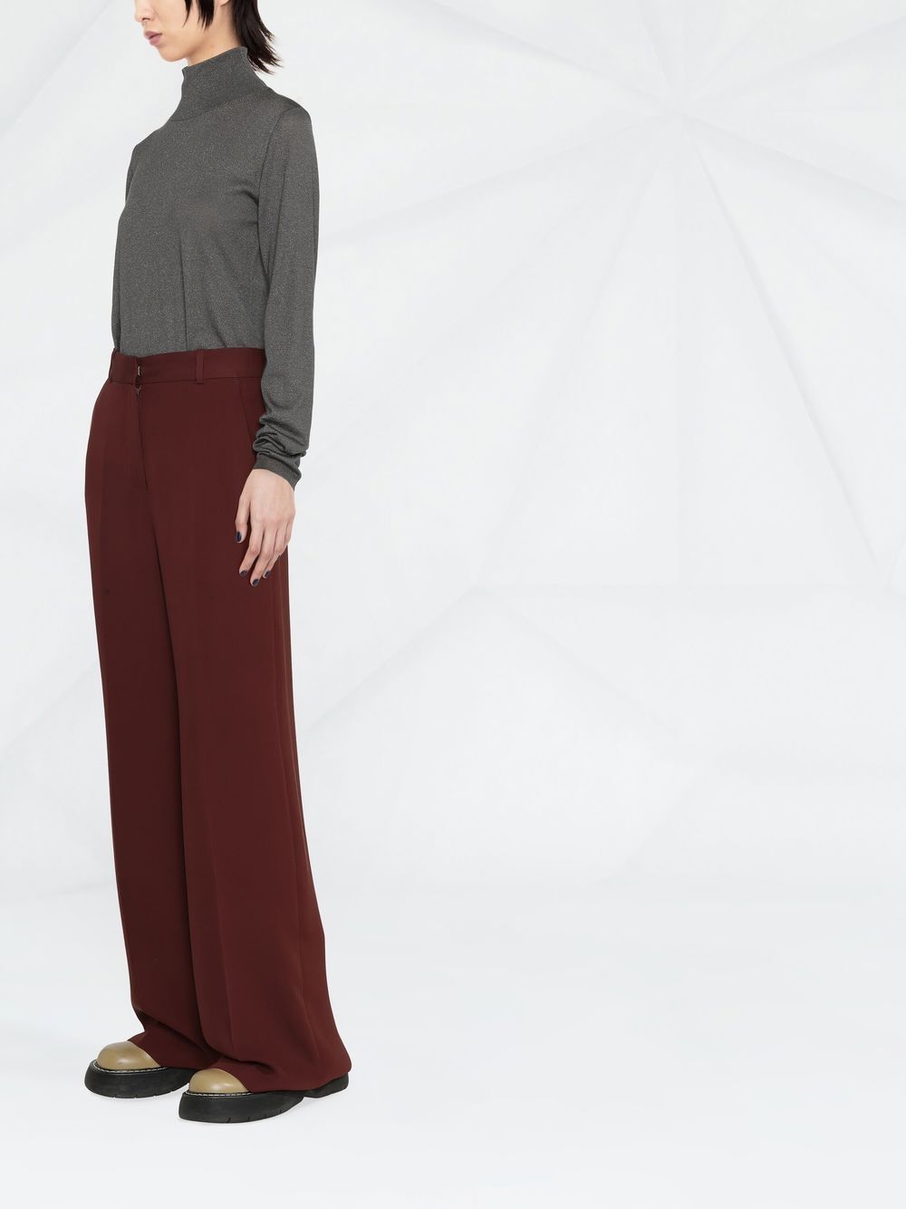 Brunello Cucinelli Roll-Neck Cashmere-Silk Sweater Grey