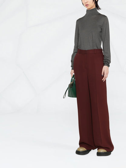 Brunello Cucinelli Roll-Neck Cashmere-Silk Sweater Grey