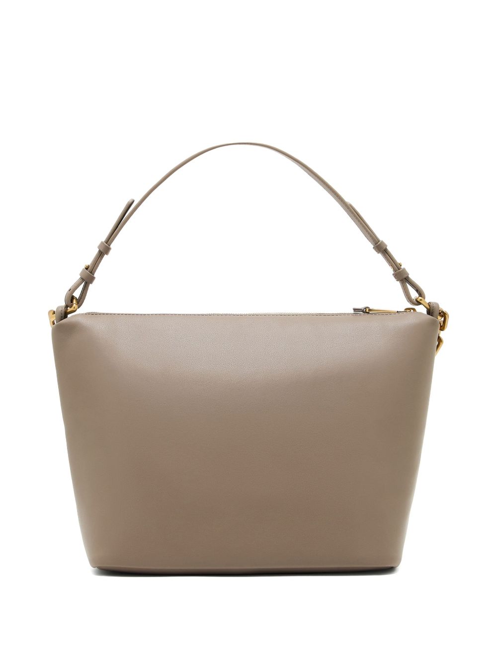Emporio Armani Medium Leather Hobo Bag with Chain Dove Grey