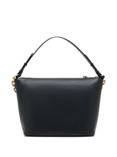 Emporio Armani Medium Leather Hobo Bag with Gold-Tone Chain Black