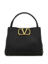Valentino Garavani Alltime Medium Leather Handbag Black