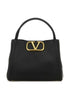 Valentino Garavani Alltime Medium Leather Handbag Black