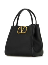Valentino Garavani Alltime Medium Leather Handbag Black