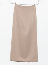 Brunello Cucinelli High-Rise Satin Long Skirt Dove Grey