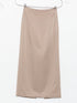 Brunello Cucinelli High-Rise Satin Long Skirt Dove Grey