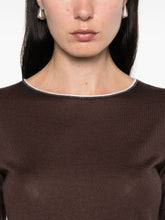 Brunello Cucinelli Crew Neck Short-Sleeve Cashmere and Silk Sweater Brown Brown