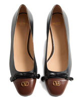 Valentino Garavani Flat Leather Ballet Shoes with Tassel Black Black