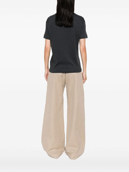 Brunello Cucinelli Charcoal Grey Cotton Patch Pocket T-Shirt Grey