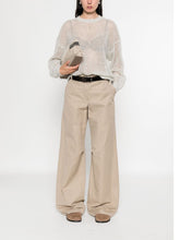 Brunello Cucinelli Light Grey Wool Mesh Long-Sleeve Sweater Grey