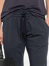 Brunello Cucinelli Navy Cotton Drawstring Waist Trousers Blue