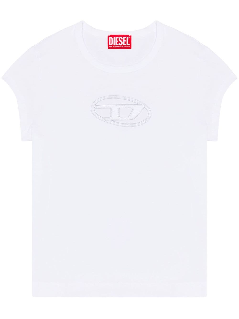 Diesel T-Angie Cut-Out Organic Cotton T-Shirt White