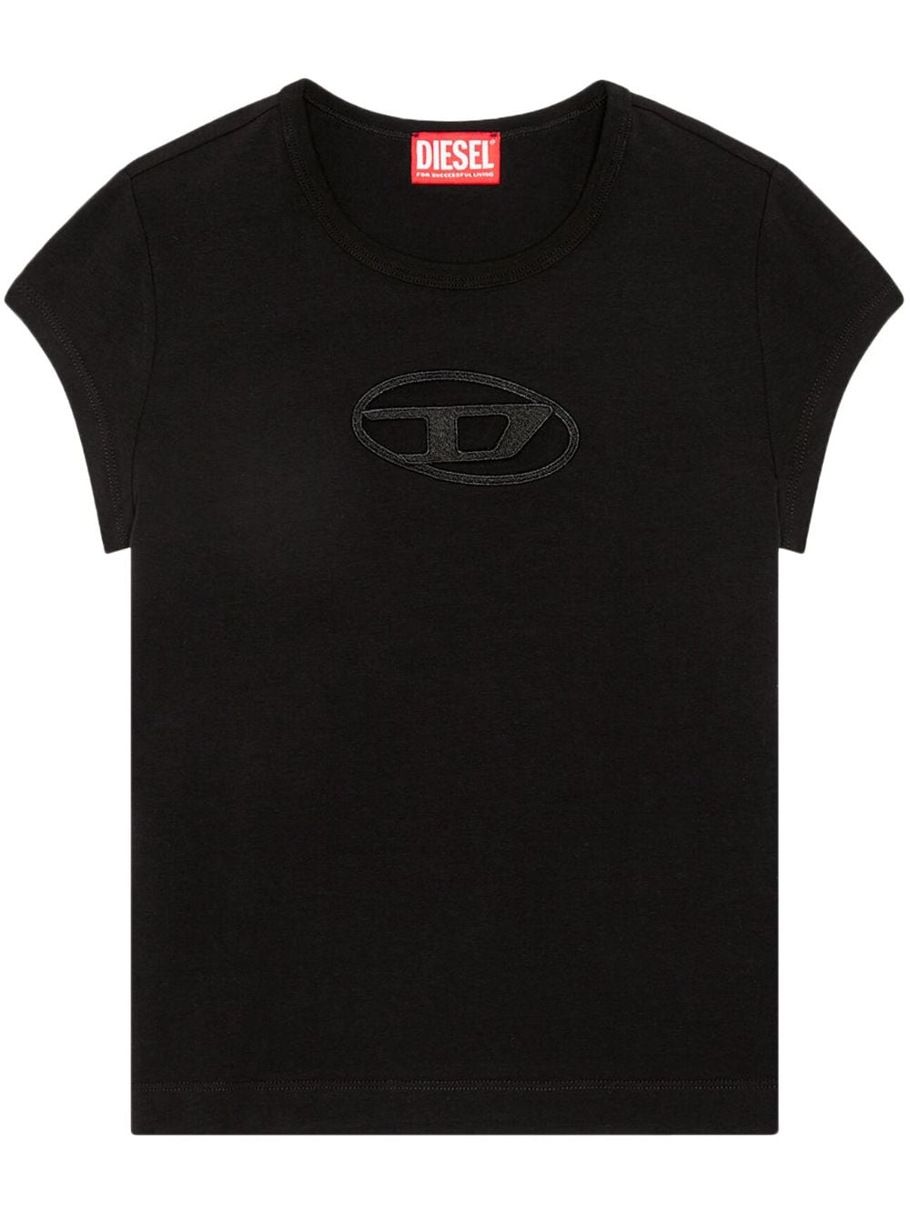 Diesel Cut-Out Stretch-Cotton T-Angie T-Shirt Black black
