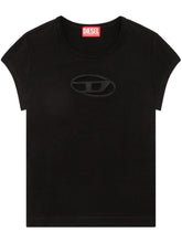 Diesel Cut-Out Stretch-Cotton T-Angie T-Shirt Black black