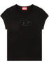 Diesel Cut-Out Stretch-Cotton T-Angie T-Shirt Black black