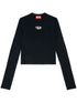 Diesel EcoVero Viscose Cut-Out Ribbed Sweater Black Black