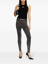 Diesel Fine Ribbed Sleeveless Oval-D Tank Top Black