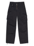 Ganni Silk & Nylon Organic Cotton Cargo Trousers Grey