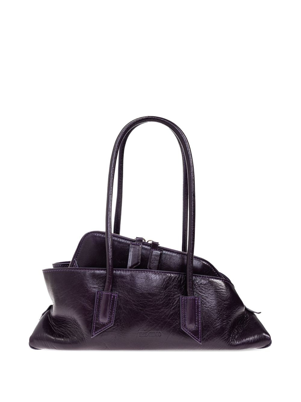 The Attico La Passeggiata Silk &amp; Nylon Small Shoulder Bag Purple