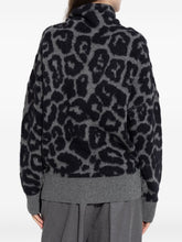 Stella McCartney Leopard-Print Wool Jumper Black