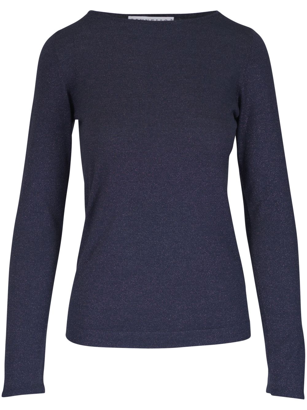 Brunello Cucinelli Cashmere and Silk Boat Neck Sweater Blue