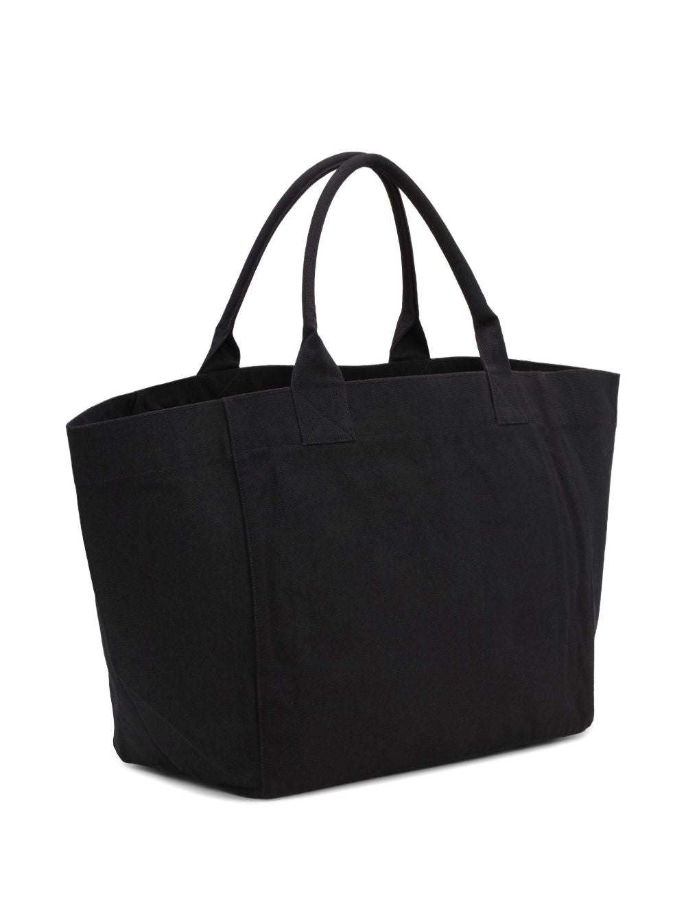 Ganni Large Organic Cotton-Blend Shopper Bag Black