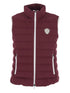 Brunello Cucinelli Quilted High-Neck Cotton Logo Vest Bordeaux