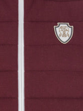 Brunello Cucinelli Quilted High-Neck Cotton Logo Vest Bordeaux