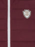 Brunello Cucinelli Quilted High-Neck Cotton Logo Vest Bordeaux
