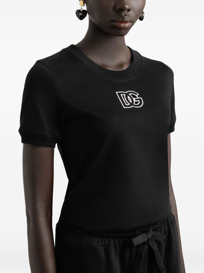 Dolce &amp; Gabbana DG Logo Cotton T-Shirt Black