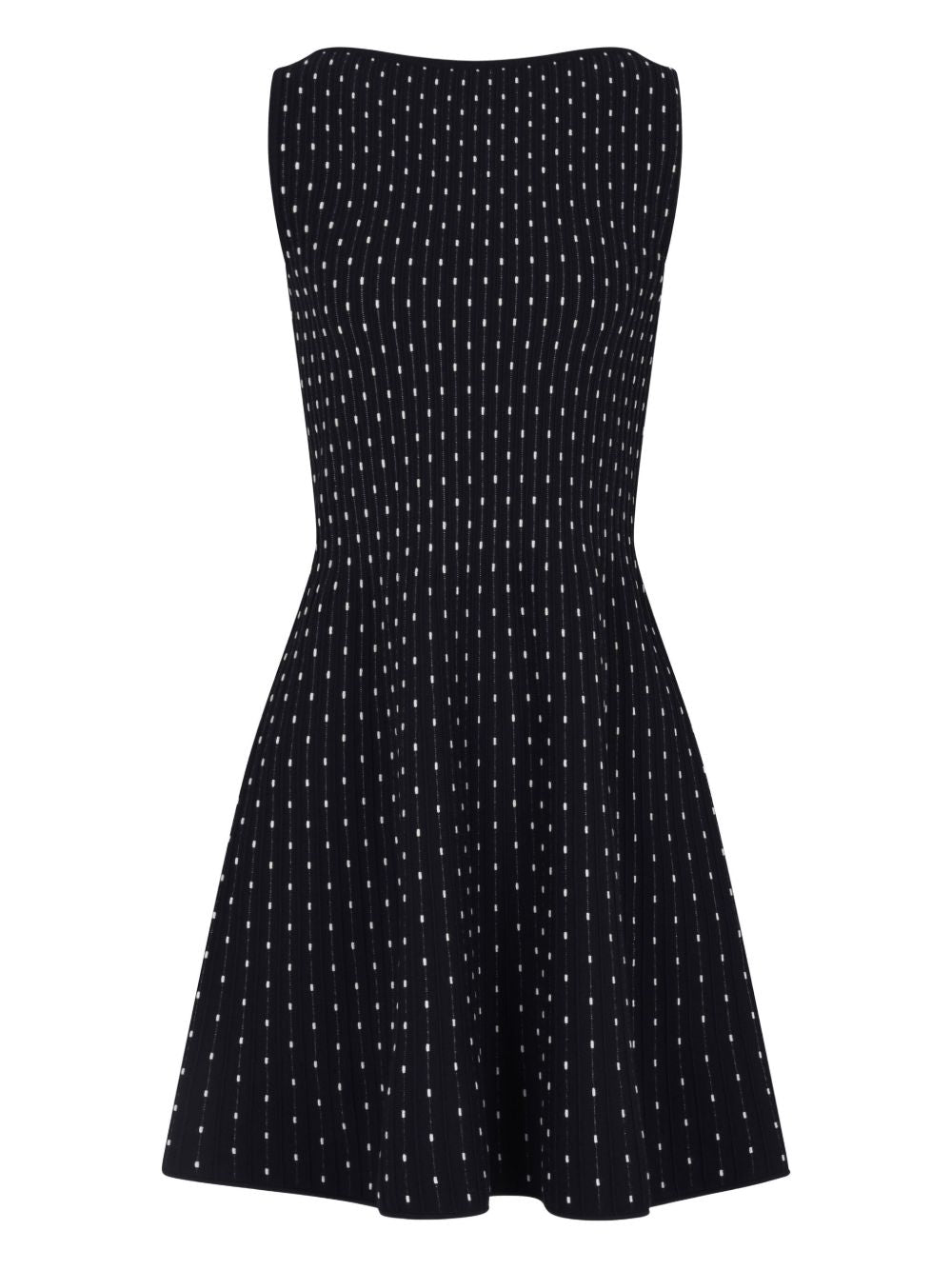 Emporio Armani Dotted Silk-Blend A-Line Short Dress Blue