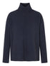 Emporio Armani Roll-Neck Ribbed Wool-Blend Sweater Blue