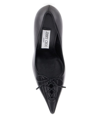 Jimmy Choo Scarlett 95 Leather Stiletto Pumps Black Black