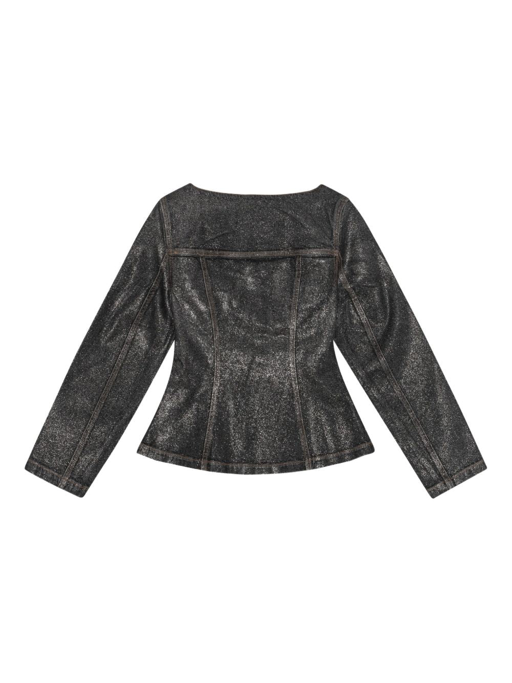 Ganni Silk and Nylon Fitted Blazer in Black Black