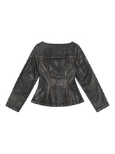 Ganni Silk and Nylon Fitted Blazer in Black Black