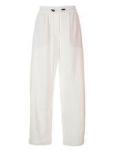 Brunello Cucinelli Elasticated Waistband Cotton Trousers White