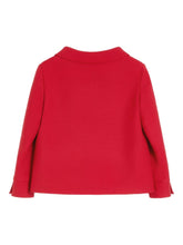 Valentino Crepe Couture Short Wool and Silk Jacket Red