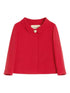 Valentino Crepe Couture Short Wool and Silk Jacket Red