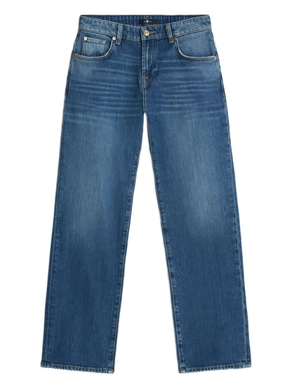 Seven Calie Straight-Leg Blue Denim Jeans Blue